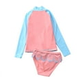 thumbnail image 5 of 1-10T Baby Toddler Girls Swimsuit Rashguard Two Pieces Swimsuit Set Long Sleeve Mermaid Bathing Suits Bikini Bottoms Sun Protection Swimwear, 5 of 8