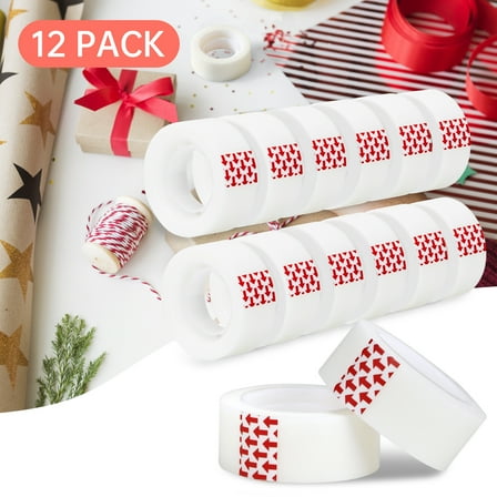 Invisible Tapes, Deli 12-Rolls Invisible Tape 3/4 x 1000 Inches, Numerous Applications Stationery Transparent Tape for Office Home School