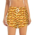 thumbnail image 2 of Goofa Hot Dogs Printed Women 2 in 1 Running Shorts,Quick Dry Athletic Workout Shorts,High Waisted Athletic Shorts with Liner Pockets-Small, 2 of 9