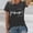 T Shirts for Women Clearance under $5 Dark Gray, variant on Womens Crew Neck Short Sleeve T Shirt Jesus Letter Print Faith Pattern Tee Casual Summer Top