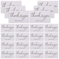 WEUVEB Chic White Thank You Cards for Home Use 100 Pcs Small Size Paper Cards