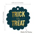 thumbnail image 6 of Inkdotpot Trick Or Treat Halloween Bottle Tag Real Gold Foil Favor Hang Tags Pack Of 100, 6 of 6