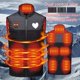 thumbnail image 2 of Chaquetas de Traje de los Hombres Dos Control Nueve Área Inteligente Calefacción Color Gris Bloqueado, Cuello de Soporte sin Mangas, 2 of 8