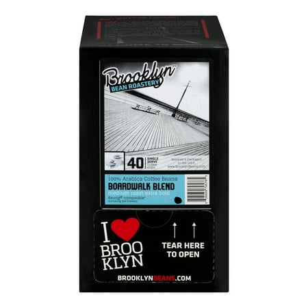 brooklyn bean roastery coffee single serve cup boardwalk blend medium roast 400 ct