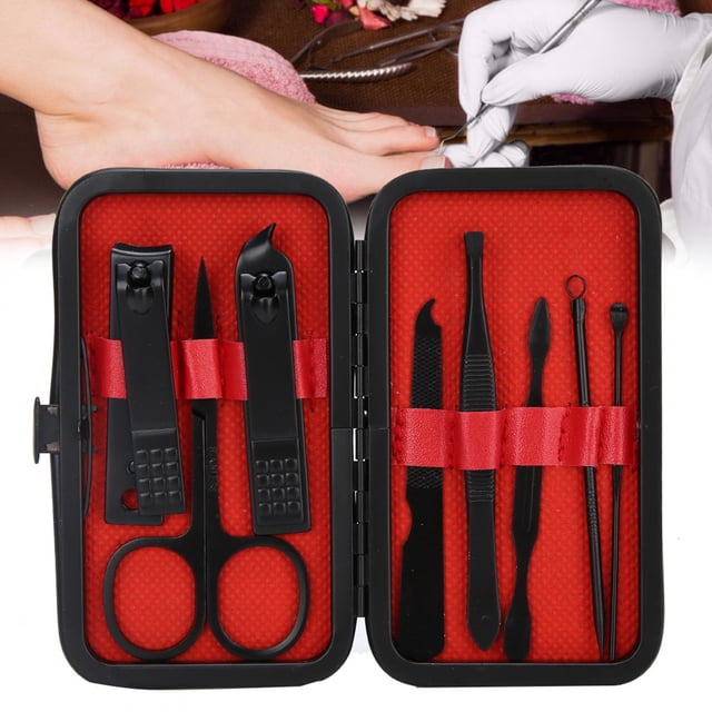 Nail Clipper Set, Manicure Tools Toughness Stainless Steel Multifunctional With Dustcloth For Home