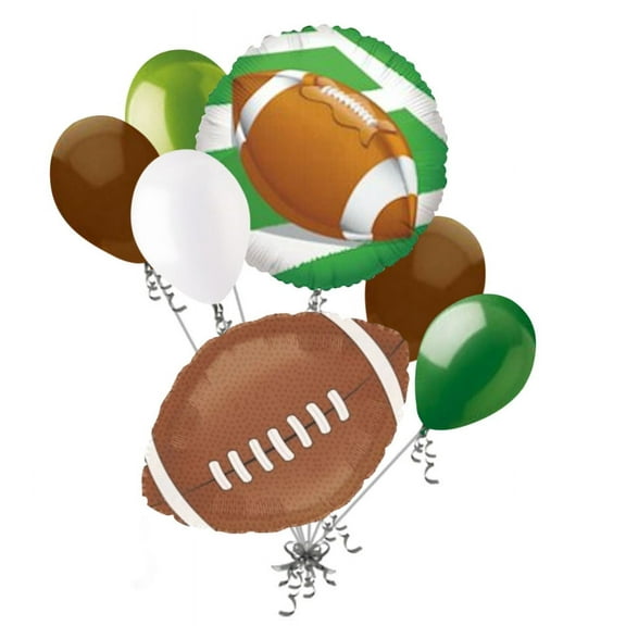 7 pc Football Field Balloon Bouquet Decoration Foot Ball Happy Birthday Sports