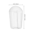 thumbnail image 2 of WHAMVOX 100Pcs Hanger Protective End Cover Transparent Round PVC Clothing Hanger End Caps For Wardrobe Use, 2 of 8