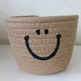 thumbnail image 2 of Cesta plegable de cuerda de algodón tejida a mano - Pequeña solución de almacenamiento para uso doméstico (marrón amarillento), 2 of 5