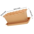 thumbnail image 2 of FONDOTIN 1Set Red Brown Plastic Rectangular Window Box Flower Planter For Balcony Planting 11.79X5.11X4.91in, 2 of 8