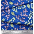 thumbnail image 3 of Soimoi Blue Cotton Duck Fabric Red Berries & Leaves Decor Fabric Printed Yard 56 Inch Wide, 3 of 3