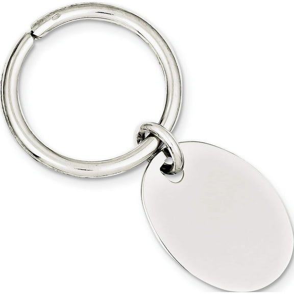 Sterling Silver Rhodium Plated Key Chain Made In Italy qq532