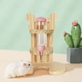 thumbnail image 6 of Vacemry Under $5 Wooden Water Bottle Holder, Adjustable Height Leak Proof Stand for Small Pets, Hamster Rabbit Guinea Pig Drinking Dispenser, Natural Wood Frame, 6 of 9