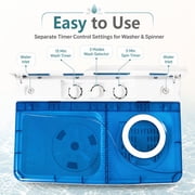Costway 26lbs Portable Semi-automatic Washing Machine W/Built-in Drain Pump Blue