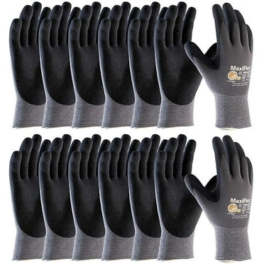 MaxiFlex PIP 34-874/L Maxi Flex Ultimate 34874 Foam Nitrile Palm Coated Gloves, Gray, Large (Pack of 12)