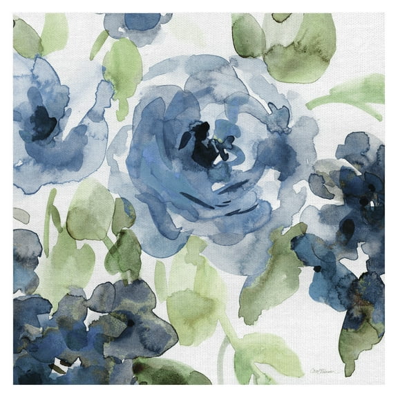 Masterpiece Art Gallery Belle's Blue II Indigo By Carol Robinson Canvas Art Print 16" x 16"