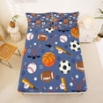 thumbnail image 5 of Erosebridal Ice Hockey Stick Full Size Sheets,Boys Ball Games Rugby Sport Bed Sheets For Kids Teens 4-Piece, 5 of 6
