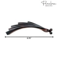 thumbnail image 5 of Parcelona French Curvy Rectangle Brown Large Banana Hair Clip, 5 of 7