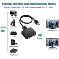 thumbnail image 2 of HDMI Splitter 1 in 2 Out, HDMI Splitter 4K HDMI 3D Splitter for Dual Monitors, 2 Port HDMI Splitter c, 2 of 5