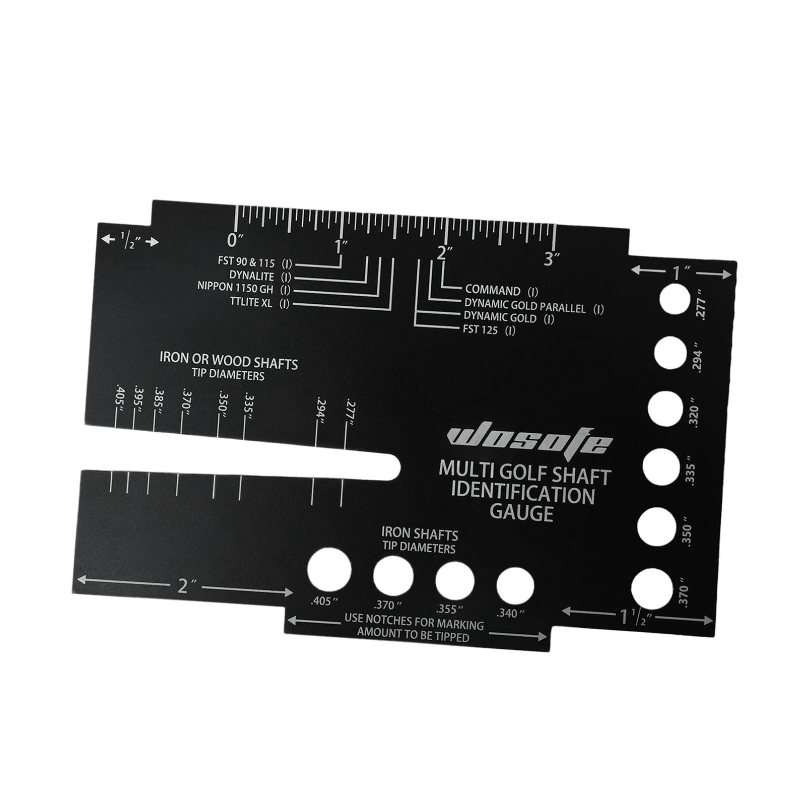 Golf Shaft Ruler Identification Gauge Caliper Aluminum Material Accurate Measurement for Golf Club Users