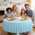 thumbnail image 6 of Cheapark Round Party Tablecloth Large Size Festive Table Cover 82.68 Inch Diameter Soft Fabric Table Cover For Home Gathering Party Daily Festival Dining Table Layout Decor Gift, 6 of 6