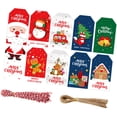 thumbnail image 1 of Etiquetas navideñas, etiquetas de regalo, etiquetas de regalo de papel para decoración colgante de árboles, etiquetas colgantes, etiquetas de papel de 100 piezas BLESIY etiquetas colgantes, 1 of 8
