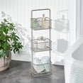 mDesign Slim Metal Wire 3-Tier Standing Bathroom Storage Basket Unit ...