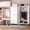 White Square, variant on Polup 71" H Adult Metal Armoire Wardrobe Closet with Hanging Rod, Adjustable Shelves, White