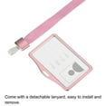 thumbnail image 4 of Uxcell 9.2x6.5cm Horizontal Aluminum Badge Holder with Metal Hook Lanyard Rose Gold Tone, 4 of 7
