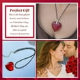 thumbnail image 3 of Heart Necklaces for Women Valentines Day Necklace for Her Red Rhinestone Heart Necklace Earrings Set Valentines Day Gifts for Her Valentines Day Outfit Accessories Women, 3 of 16