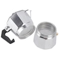 thumbnail image 3 of 150ml Moka Pot, Classic Coffee Maker Aluminium Octagonal Heating Rustic Style Silver Coffee Makers, Make Delicious Coffee Easily At Home And Camping, 3 of 8