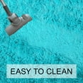 thumbnail image 7 of Junovo Oval Fluffy Area Rugs for Bedroom Plush Shaggy Carpet for Kids Room Bedside Nursery Mats, 2.6' x 5.3',Blue, 7 of 7