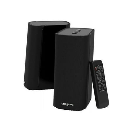 UPC: 0054651192508 | Creative T100-2.0 Compact Hi-Fi Desktop Speakers  up to 80W Peak Power with Bluetooth 5.0  Optical-in  AUX-in  Wide Soundstage and Audio Clarity with Bass Control for Computers and Laptops (Black)