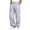 Gray, variant on HomeDM Wide Leg Sweatpants for Men Drawstring Open Bottom Casual Loose Athletic Joggers with Pockets Black L