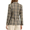 thumbnail image 4 of MODA NOVA Juniors Notched Lapel One Button Hip Length Houndstooth Blazer, 4 of 7