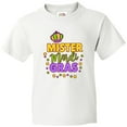 thumbnail image 3 of Inktastic Mister Mardi Gras with Crown and Dots Youth T-Shirt, 3 of 5
