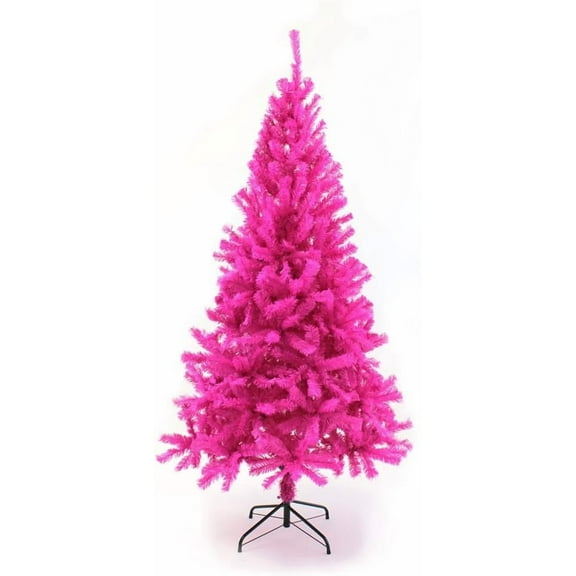 Perfect Holiday PVC-7PK Christmas Trees, 7 ft, Pink