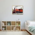 thumbnail image 2 of Nawypu  Train Print Watercolor Transportation Steam Locomotive Paintings Canvas Wall Art Railroad Poster Canvas Artwork Ready to Hang Home Nursery Boys Room Decor (Red), 2 of 5