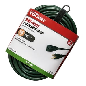 Hyper Tough 100 ft Outdoor Extension Cord, 16 AWG, Green