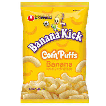 Nongshim Corn Puffs Banana Snack, 1.6 Ounces