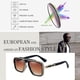 thumbnail image 3 of Gafas de sol cuadradas de aviador para mujeres y hombres, gafas de sol retro de aviador, protección UV, gafas de sol de diseñador piloto de los años 70 y 80, 3 of 5