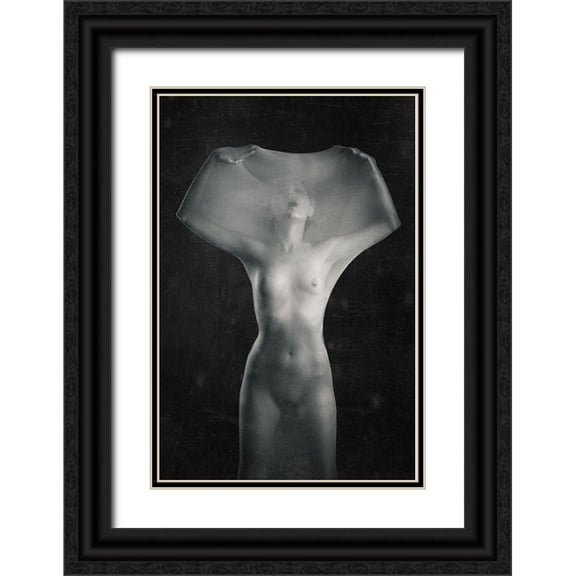 JAE 11x14 Black Ornate Wood Framed with Double Matting Museum Art Print Titled - Coccoon