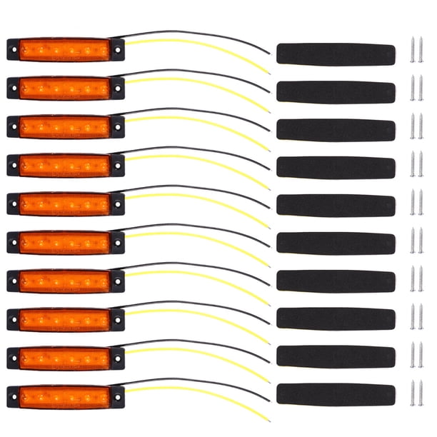 WASHWEPE 10Ud Luces Laterales LED Amarillas Para Semi Tráiler Con Robusto Y