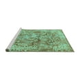thumbnail image 2 of Ahgly Company Machine Washable Indoor Rectangle Abstract Turquoise Blue Modern Area Rugs, 2' x 3', 2 of 4
