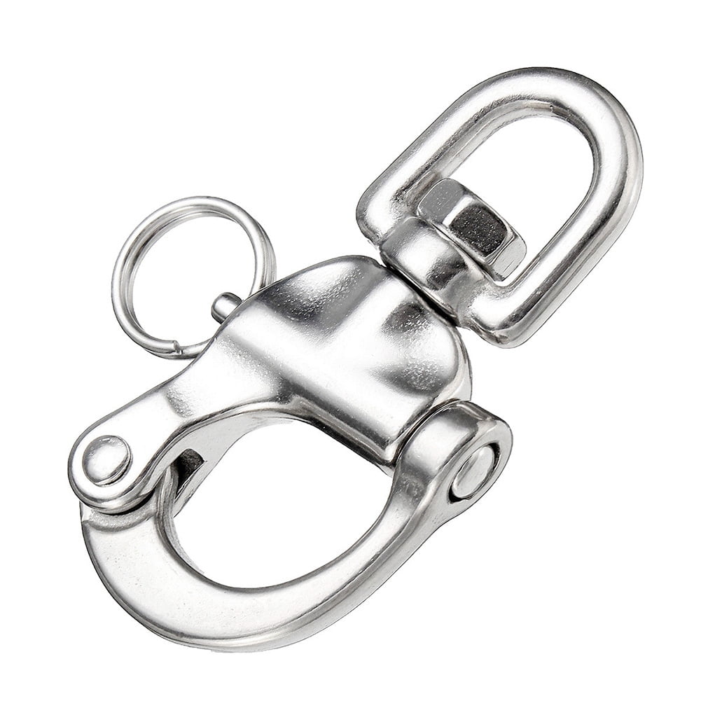 Stainless Steel Quick Release Boat Chain Shackle Swivel Snap Hook 70mm