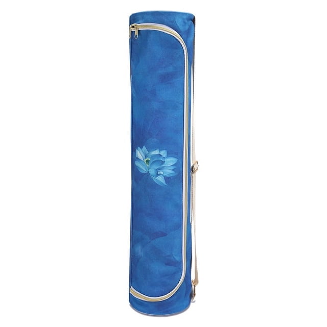 Bolsa de almacenamiento de alfombras con ruedas de yoga y ladrillos de yoga con impresión a color de poliéster de gran capacidad tipo bandolera