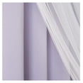 thumbnail image 6 of DyGTyX Lace Tulle Overlay Thermal Insulated Solid Blackouts - Rod Pocket - Set of 2 Panels - 52" W x 84" L - LILAC, 6 of 8