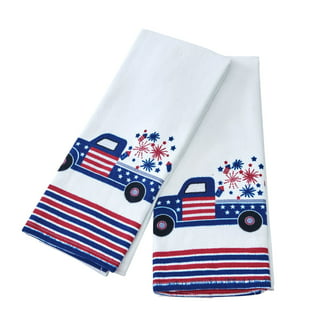 Patriotic Kohls Kitchen Towel White USA Flag 16.5”x 26”