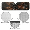 thumbnail image 7 of Psesaysky Burning Skull Automotive Sunshade Comes with Storage Bag, Keep Car Interior Cool,Universal Windshield Sun Shade Fit for Cars, Off-road Vehicle, Trucks, SUV (52.95x16.14 inch), 7 of 7