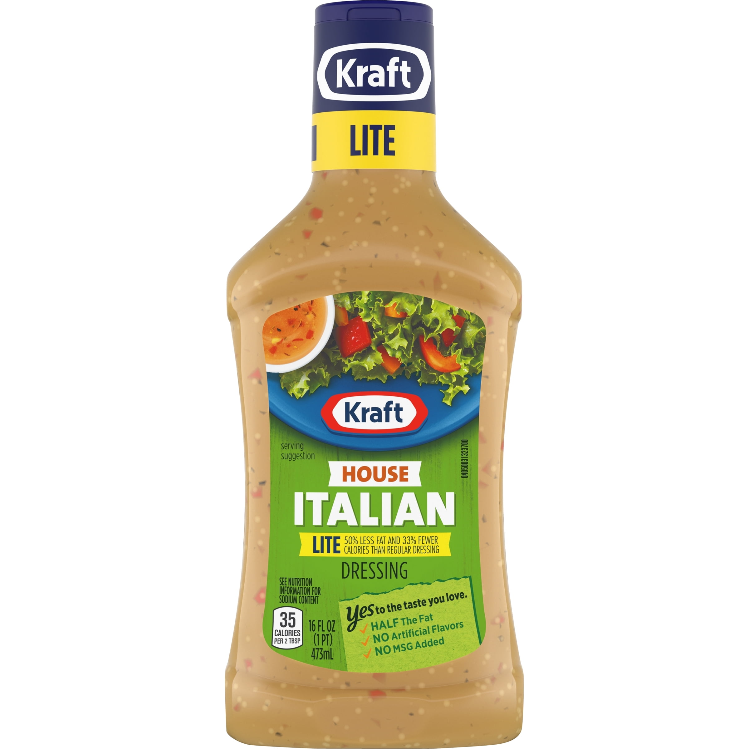 Kraft Lite House Italian Dressing, 16 fl oz Bottle