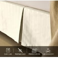 thumbnail image 4 of Elegant Comfort® Luxury 1500 Series Wrinkle Resistant Egyptian Weave Quality STRIPE Bed Skirt / Dust Ruffle - Pleated Tailored 14inch Drop, Queen , Ivory, 4 of 5